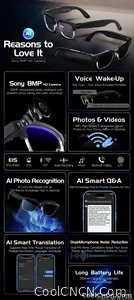 2026New 4K Ultra HD Color Change BT Call Smart Glasses AI Chat Music Player 800W Pixel Camera 1080P Video  AI Sports Glasses Men - view 9