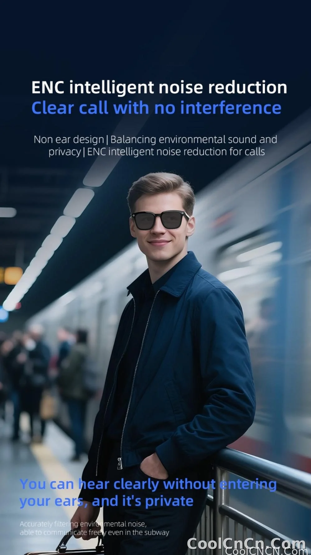 V03 Smart Glasses Camera Control Bluetooth Call Music Control Open Listening Design Polarized Lenses Smart Sunglasses - detail