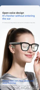 V03 Smart Glasses Camera Control Bluetooth Call Music Control Open Listening Design Polarized Lenses Smart Sunglasses - view 19