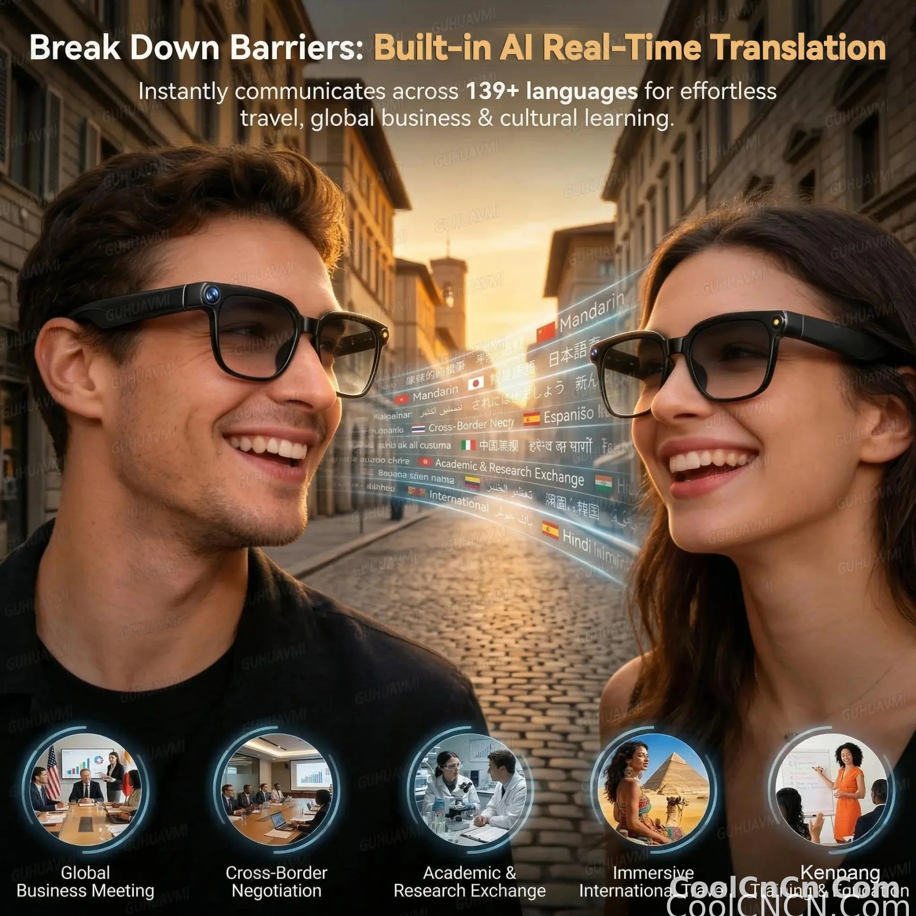 2026New 800W Pixel 4K HD Camera Smart Glasses AI Translation ChatGPT Music Play Voice Dual Microphone BT Call Sunglass Men Woman - detail
