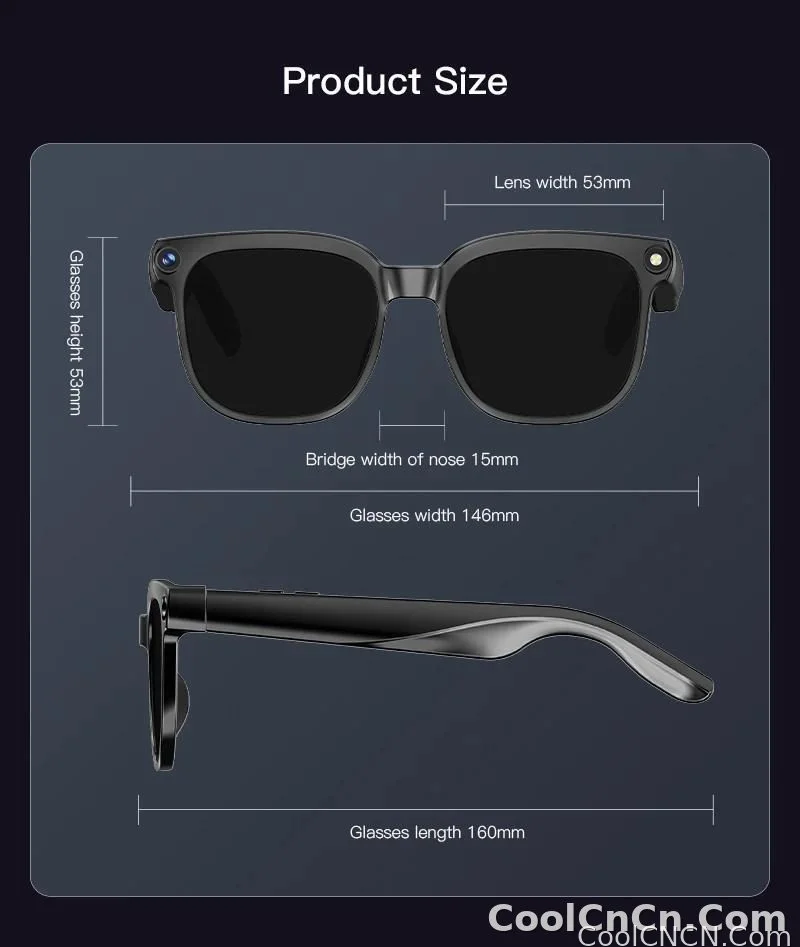 2026New 800W Pixel 4K HD Camera Smart Glasses AI Translation ChatGPT Music Play Voice Dual Microphone BT Call Sunglass Men Woman - detail