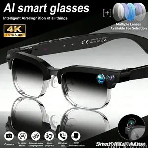 2026New AI Smart Glasses 800W Pixel Camera Various Language Translation Video Music BT Call Business 4K Color Change Glasses Men - view 1