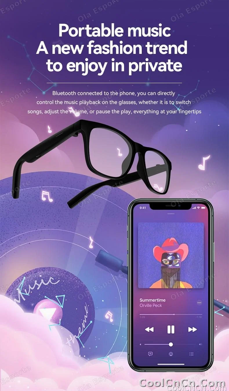 2026 Smart Glasses AI Voice Intelligent Bluetooth Call Music Playback Glasses Touch Headset UV Protection Sunglasses Man Women - detail