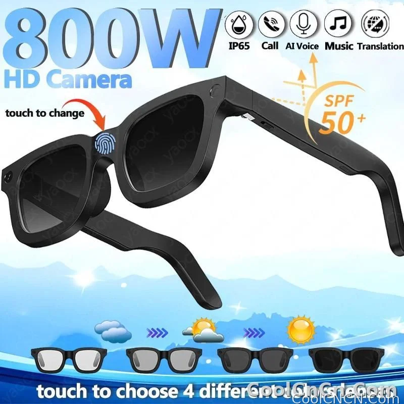 2026 New AI SmartGlasses 800W Camera Touch-sensitive AI Translation 320mah AI Photo Recognition 32 GB Storage Smart Sunglasses