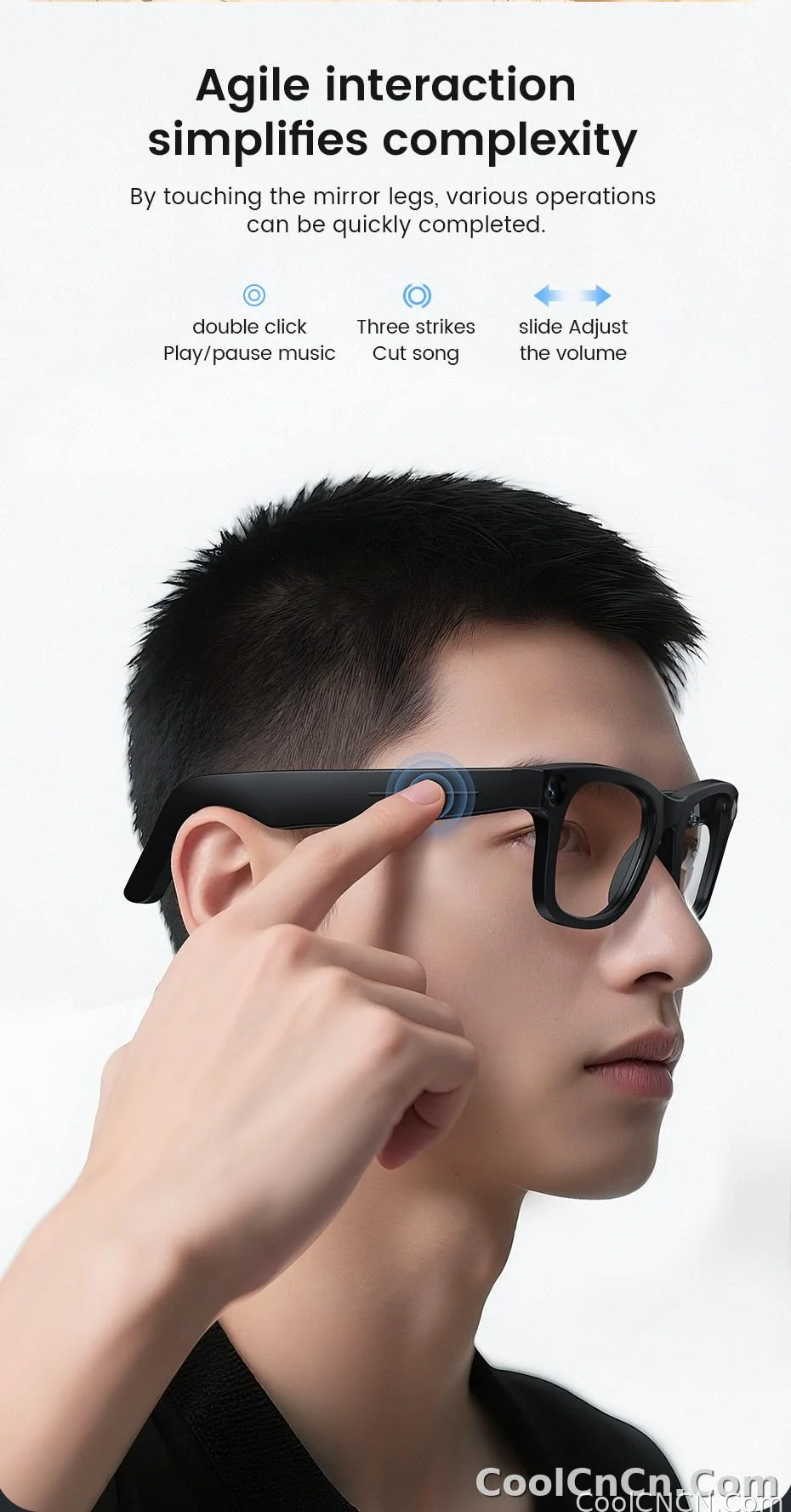 2026 New AI SmartGlasses 800W Camera Touch-sensitive AI Translation 320mah AI Photo Recognition 32 GB Storage Smart Sunglasses - detail