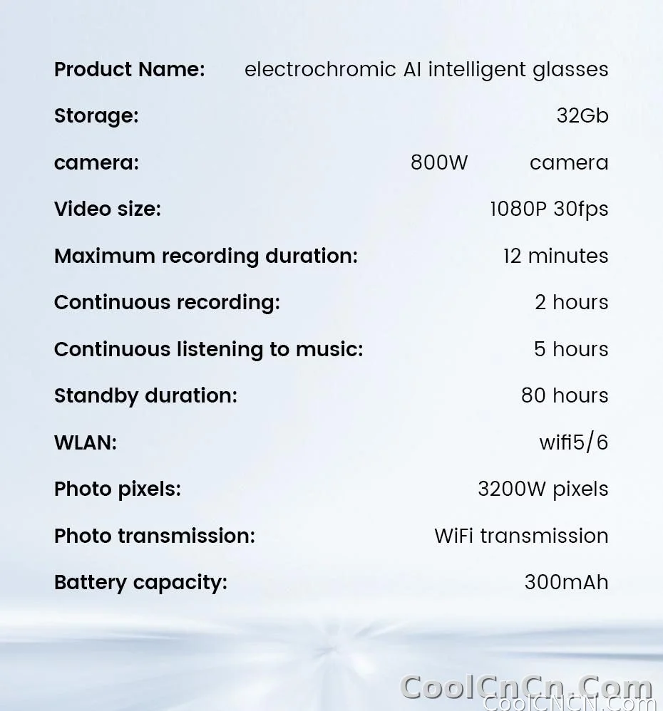 2026 New AI SmartGlasses 800W Camera Touch-sensitive AI Translation 320mah AI Photo Recognition 32 GB Storage Smart Sunglasses - detail