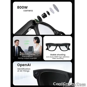 2026 New AI SmartGlasses 800W Camera Touch-sensitive AI Translation 320mah AI Photo Recognition 32 GB Storage Smart Sunglasses - view 4