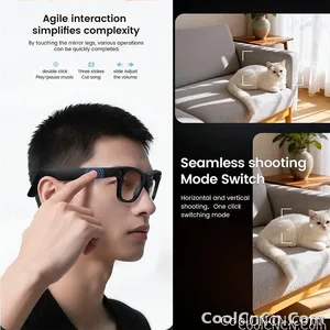 2026 New AI SmartGlasses 800W Camera Touch-sensitive AI Translation 320mah AI Photo Recognition 32 GB Storage Smart Sunglasses - view 7