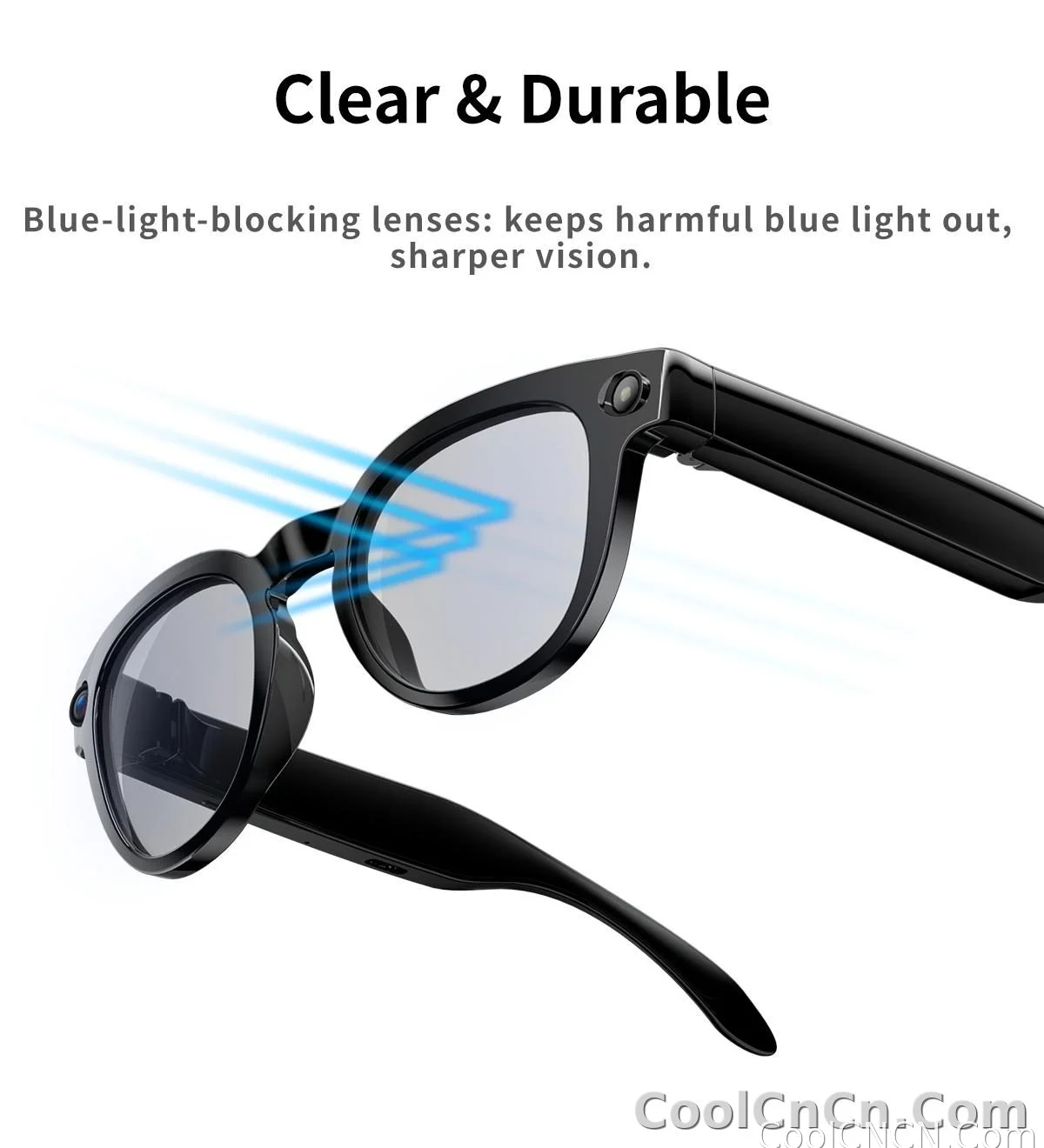 AI Smart Glasses 8MP HD Camera Video Recording AI Translation Voice Assistant TR90 Ultralight Bluetooth Call Music Smart Eyewear - detail