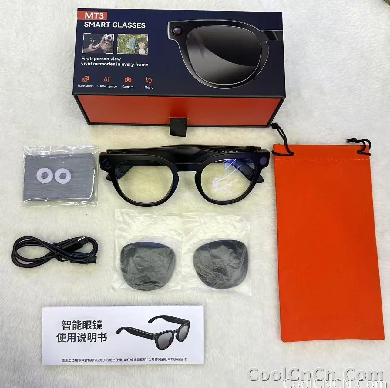 AI Smart Glasses 8MP HD Camera Video Recording AI Translation Voice Assistant TR90 Ultralight Bluetooth Call Music Smart Eyewear - detail