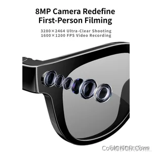 AI Smart Glasses 8MP HD Camera Video Recording AI Translation Voice Assistant TR90 Ultralight Bluetooth Call Music Smart Eyewear - view 5