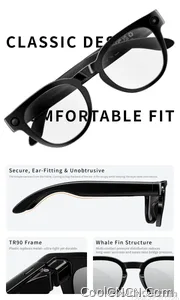 AI Smart Glasses 8MP HD Camera Video Recording AI Translation Voice Assistant TR90 Ultralight Bluetooth Call Music Smart Eyewear - view 11