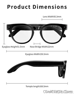AI Smart Glasses 8MP HD Camera Video Recording AI Translation Voice Assistant TR90 Ultralight Bluetooth Call Music Smart Eyewear - view 25
