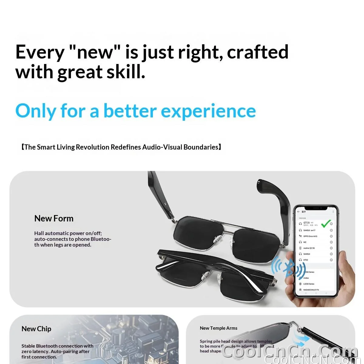 Smart Glasses Real Time Translation Wireless Bluetooth Touch Call Sports For Men Music Smart Glasses With Translator - detail
