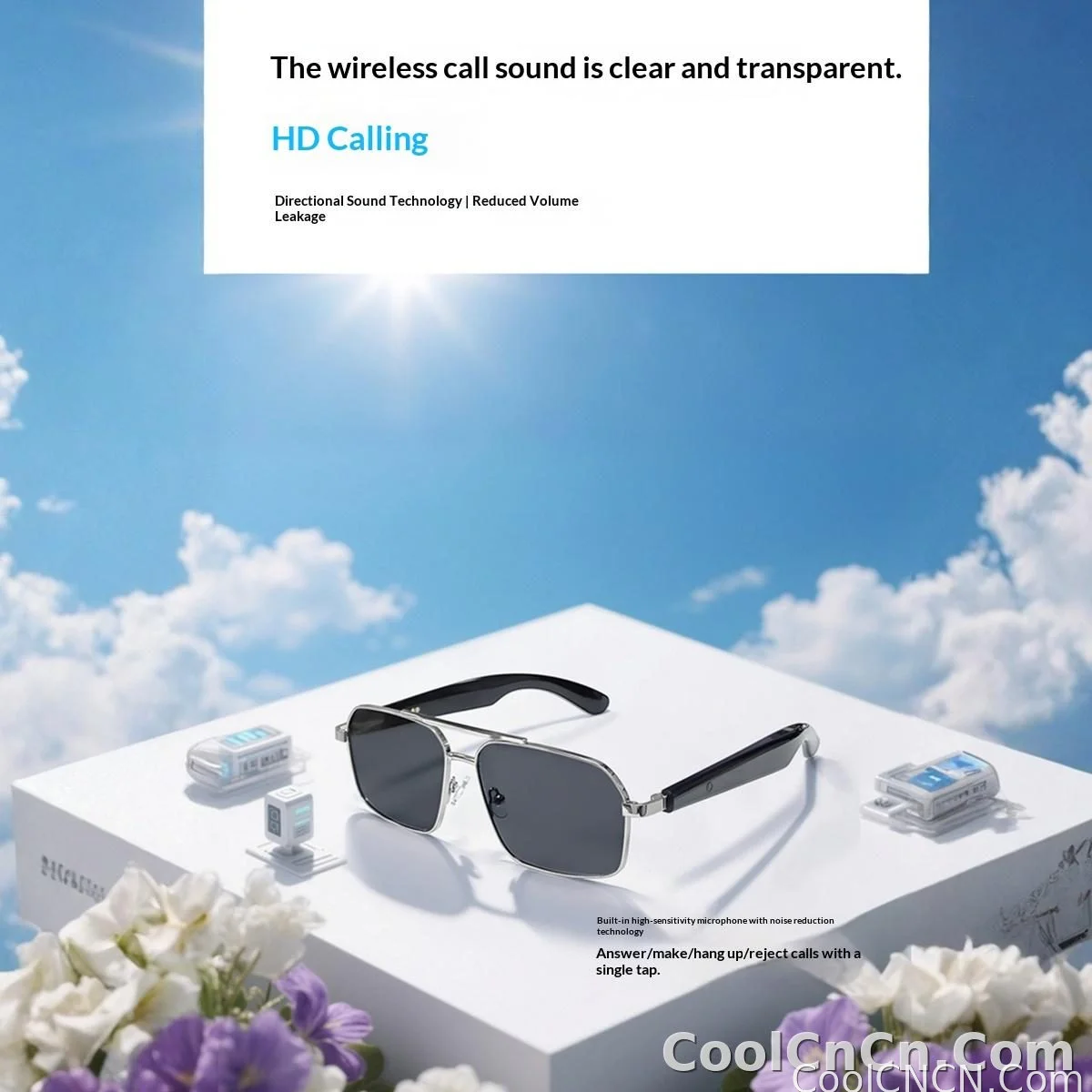 Smart Glasses Real Time Translation Wireless Bluetooth Touch Call Sports For Men Music Smart Glasses With Translator - detail