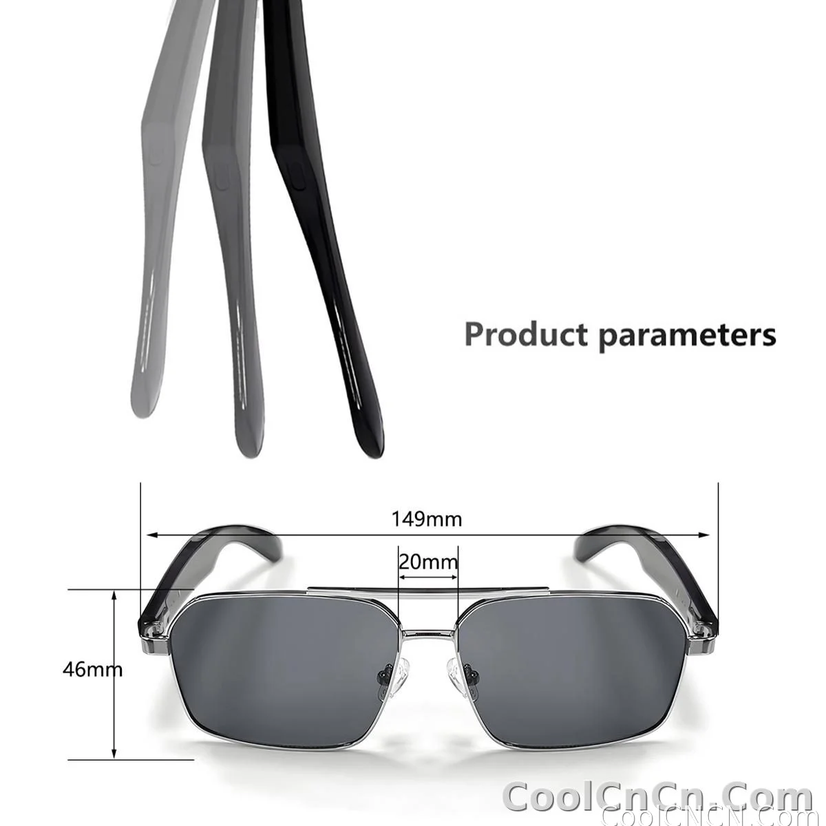 Smart Glasses Real Time Translation Wireless Bluetooth Touch Call Sports For Men Music Smart Glasses With Translator - detail
