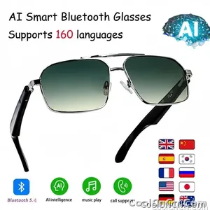 Smart Glasses Real Time Translation Wireless Bluetooth Touch Call Sports For Men Music Smart Glasses With Translator - view 1