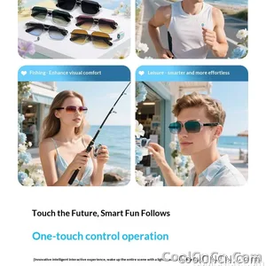 Smart Glasses Real Time Translation Wireless Bluetooth Touch Call Sports For Men Music Smart Glasses With Translator - view 17