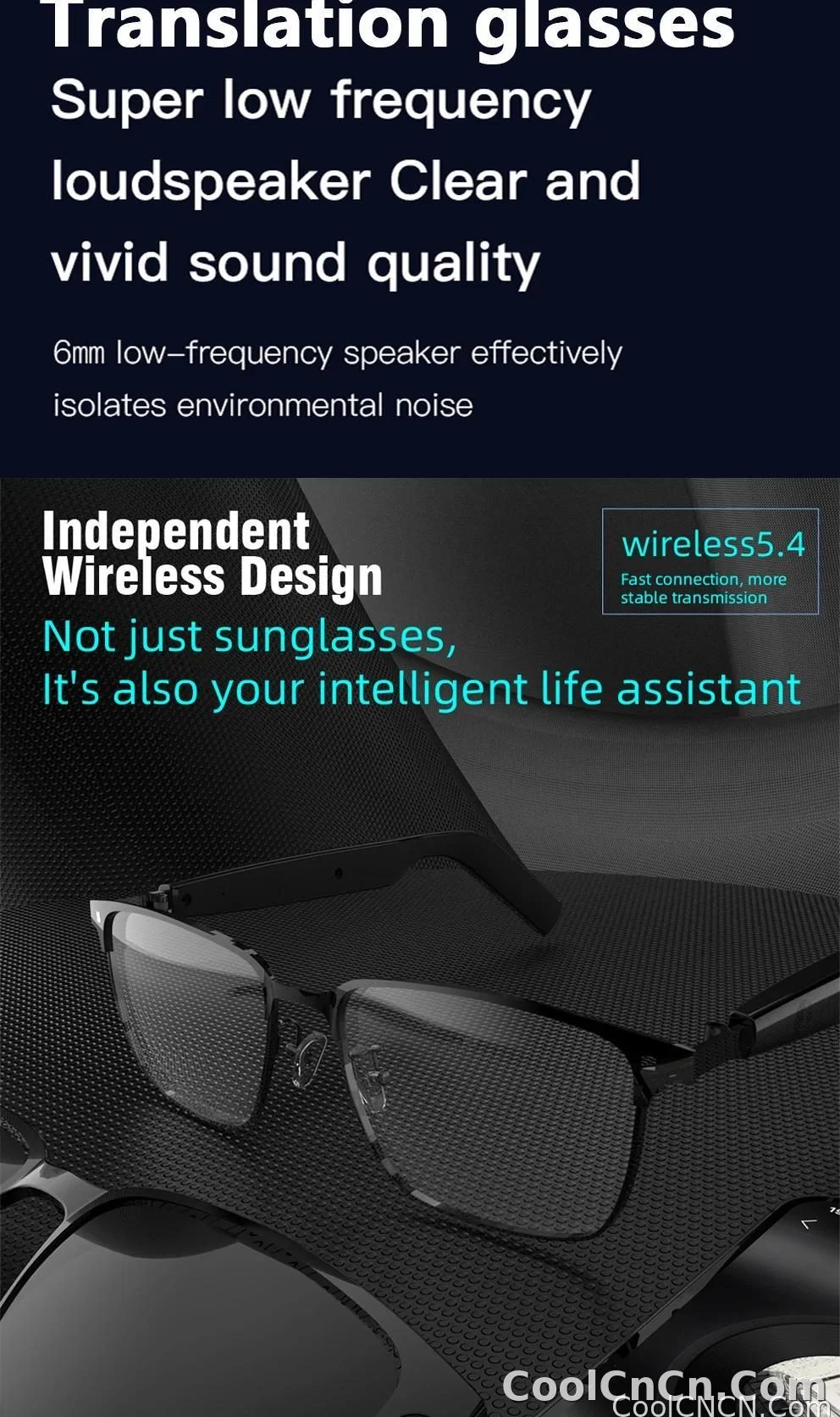 Smart Glasses SG20 Pro AI Intelligent Driver Sunglasses Touch Earphone with 144 Languages Online Translation for Men Women - detail