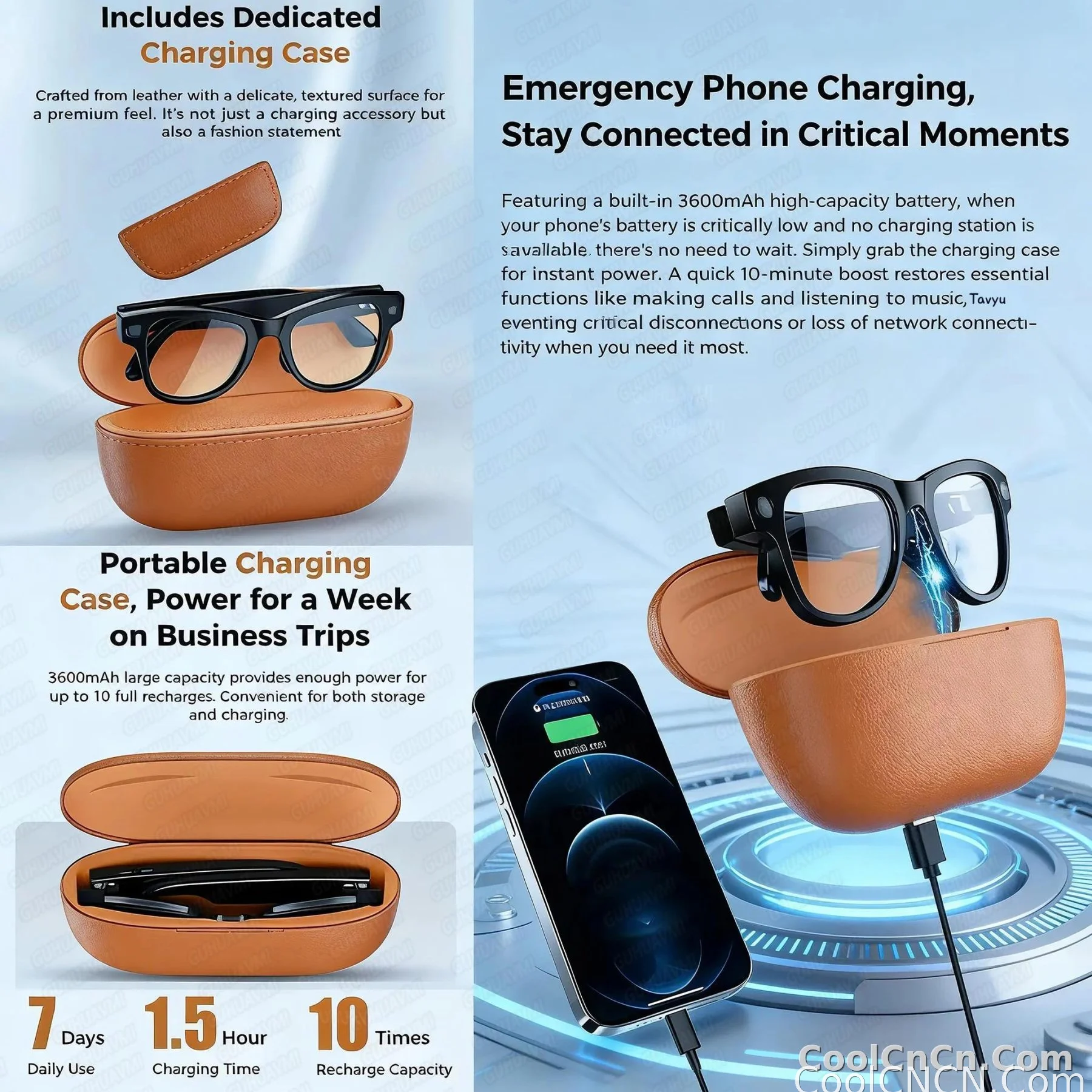 2026 AI Smart Glasses M02 Ultra 1080P HD Camera ChatGPT 3600mAh Charging 800W Camera 32GB Translation Music POV Video Sunglasse - detail