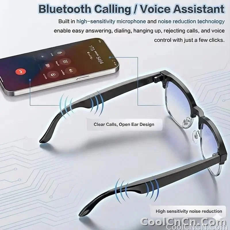 AI Real Time Translation Smart Glasses 1080P Camera Video Recorder Dual Mic Noise Canceling Bluetooth 3D Audio Sunglass 32G 2026 - detail