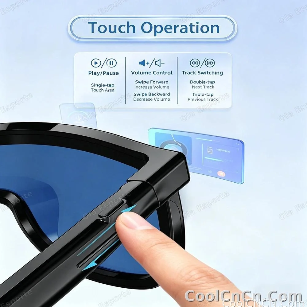 2026 Smart Audio Glasses Touch Control Color Changing Lens Dual Microphone Noise Reduction AI translation Bluetooth Sunglasses - detail