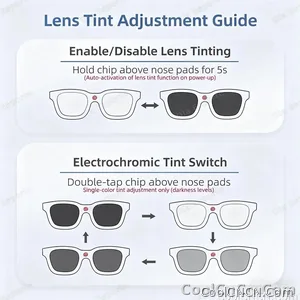 2026 Smart Audio Glasses Touch Control Color Changing Lens Dual Microphone Noise Reduction AI translation Bluetooth Sunglasses - view 5