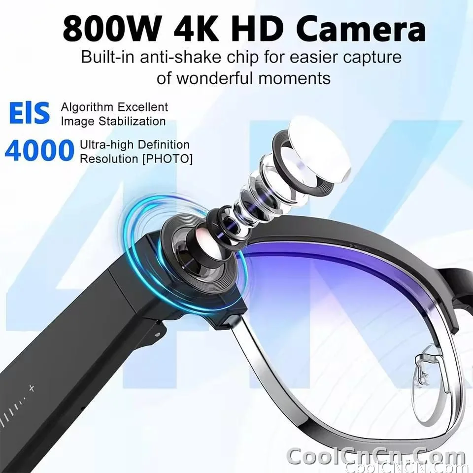 New Upgrade 800W Pixel Smart Glasses With Camera Video Recording AI Photo Recognition Call Language Translation Voice Sunglasses - detail