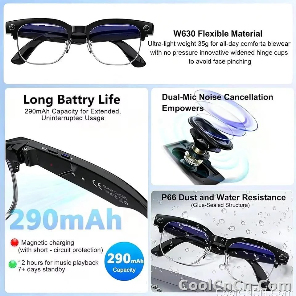 New Upgrade 800W Pixel Smart Glasses With Camera Video Recording AI Photo Recognition Call Language Translation Voice Sunglasses - detail