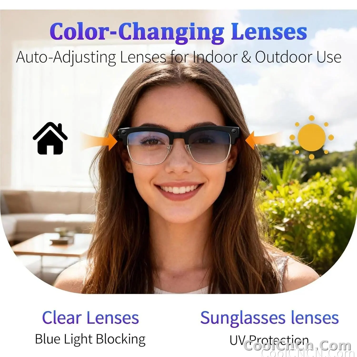 New Upgrade 800W Pixel Smart Glasses With Camera Video Recording AI Photo Recognition Call Language Translation Voice Sunglasses - detail