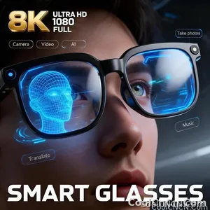 2026 New Smart Glasses Men 4K 8MP HD Camera Video Recording Language Translation ChatGPT WIFI Bluetooth Call Audio Glasses Women - view 1