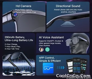 2026 New Smart Glasses Men 4K 8MP HD Camera Video Recording Language Translation ChatGPT WIFI Bluetooth Call Audio Glasses Women - view 9