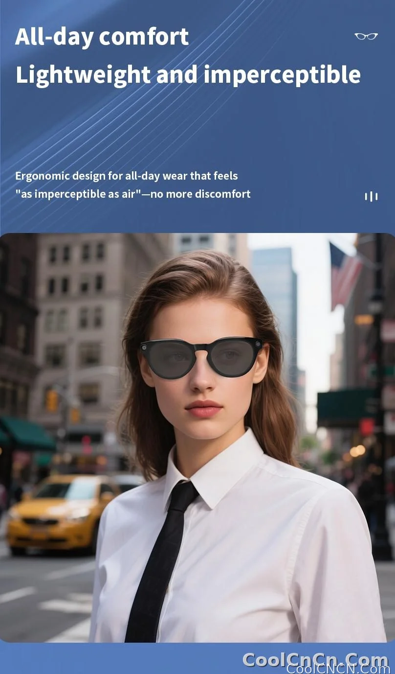 Smart Glasses Camera Glasses BT Call Music Touch Sunglasses Voice Assistant Video Recording WIFI AI Glasses Translator - detail