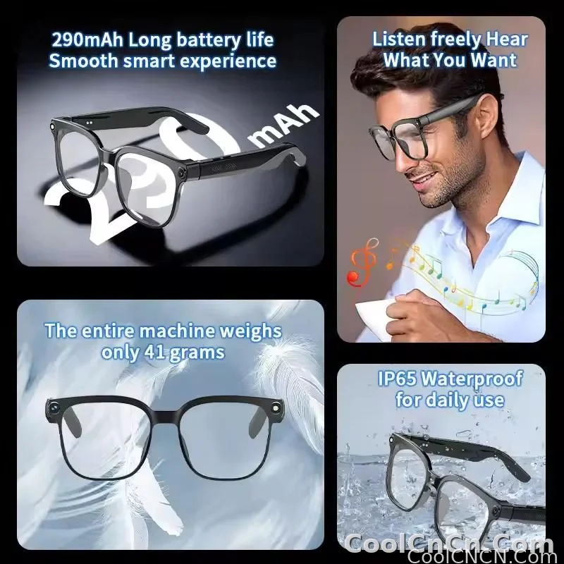 2026 Smart AI Glasses Men New 4K HD 800W pixel Camera 32GB Memory 120+ Translation ChatGPT Music Shoot Photos &Video Sunglasses - detail