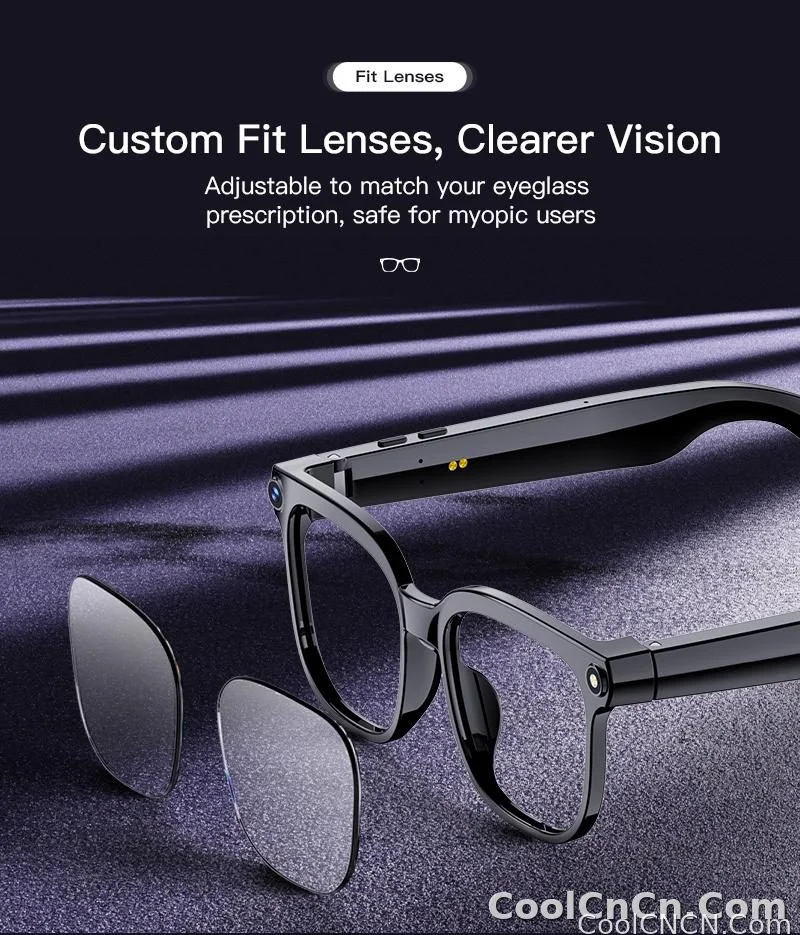 2026 Smart AI Glasses Men New 4K HD 800W pixel Camera 32GB Memory 120+ Translation ChatGPT Music Shoot Photos &Video Sunglasses - detail