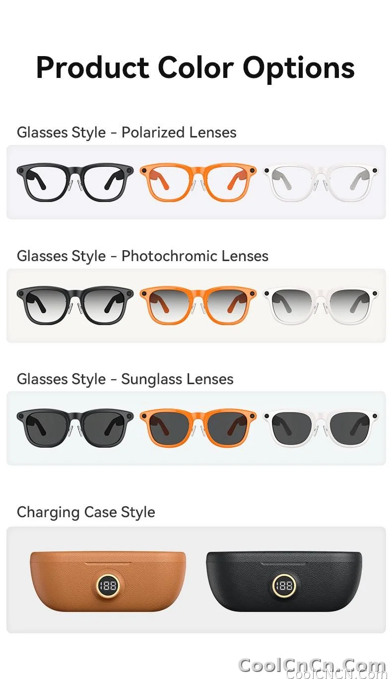 2026 New 6K HD AI Smart Glasses Chat GPT 800MP Camera Bluetooth Call 290mAh Battery 32GB Voice Assistant Control Smart Glasses - detail