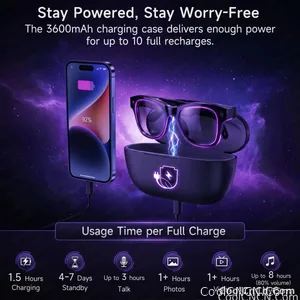 AI Camera Glasses 2026 New 1080P Video Recorder Bluetooth Audio Open Ear Music Voice Control WiFi Sync Smart Eyewear Outdoor Use - view 3