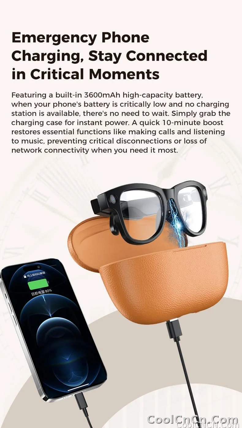 2026 New AI Video Glasses 1080P HD Camera Recorder Bluetooth Audio Voice Control Touch WiFi Sync Smart Glasses for Travel Use HD - detail