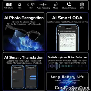 2026 New 8K HD AI Smart Glasses Men with Chat GPT 800MP Camera Bluetooth Call AI Translation Voice Assistant Control Unisex Sung - view 4