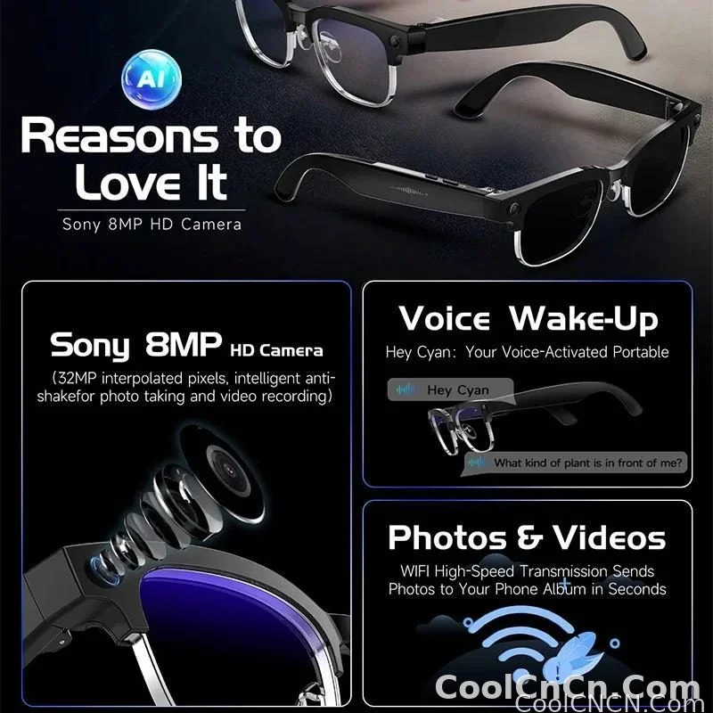 Smart Glasses 800W Camera 2026New Technologies Video Recording AI Photo Recognition Bluetooth Calls Voice Translation Sunglasses - detail