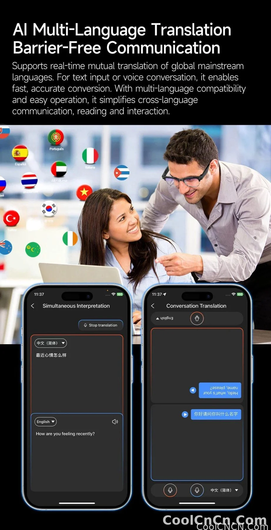 Smart Glasses 800W Camera 2026New Technologies Video Recording AI Photo Recognition Bluetooth Calls Voice Translation Sunglasses - detail