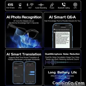 Smart Glasses 800W Camera 2026New Technologies Video Recording AI Photo Recognition Bluetooth Calls Voice Translation Sunglasses - view 5