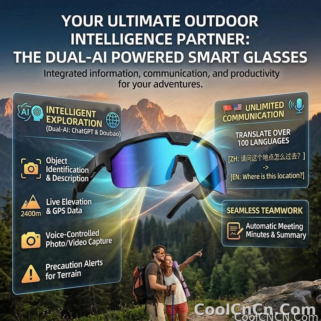 2026 New AI Sport Cycling Smart Glasses 80MP Camera 1200P HD Video Bluetooth 5.3WiFi Open Ear Riding Speaker Real-Time Translate - detail