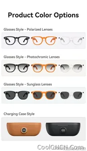 AI Smart Audio image Glasses, 3600mAh Charging Case, Hands-Free Call, Open-Ear Headphones, for Driving, Running, Daily Use - view 26