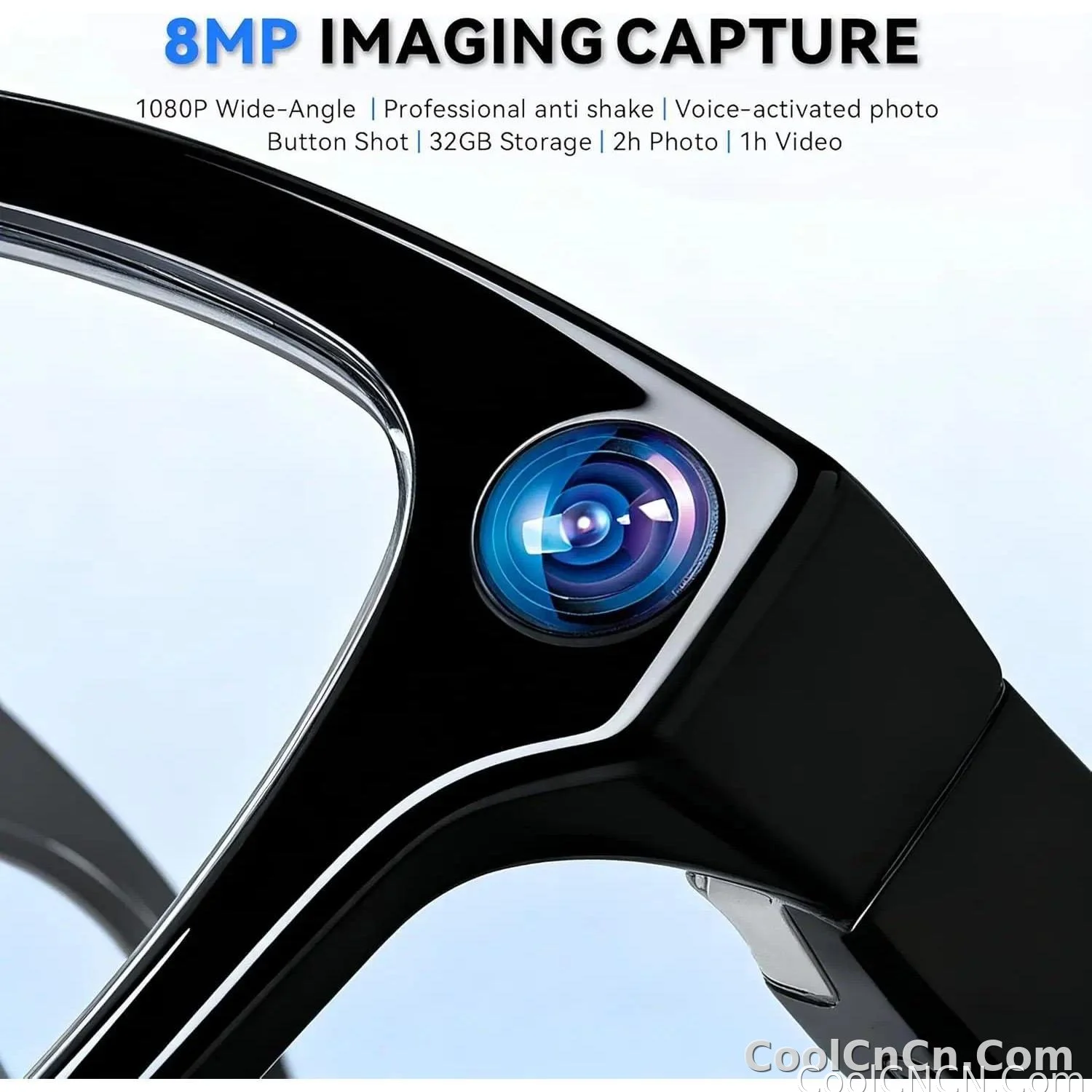 AI Smart Glasses 8MP HD Camera Sunglasses Audio AI Voice Assistant Real-Time Translation Vlog Eyeglasses for Daily Work Travel - detail