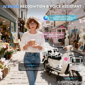 AI Smart Glasses 8MP HD Camera Sunglasses Audio AI Voice Assistant Real-Time Translation Vlog Eyeglasses for Daily Work Travel - view 6