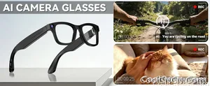 AI Smart Glasses 8MP HD Camera Sunglasses Audio AI Voice Assistant Real-Time Translation Vlog Eyeglasses for Daily Work Travel - view 8