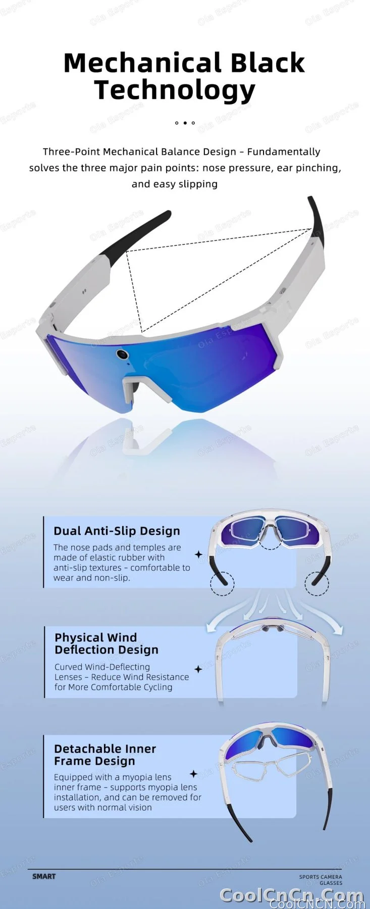 2026 New 4K HD AI Smart Cycling Glasses Men 800MP Camera Goggle BT Call AI Translation Voice Assistant Control Sunglasses Women - detail