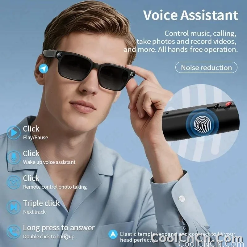 2026 New AI Smart Sunglasses 8MP HD Camera Glasses 1080P Video Recording Translation Call Waterproof Bluetooth Eyewear Men Women - detail