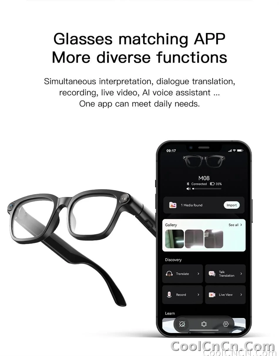 2026 New AI Smart Sunglasses 8MP HD Camera Glasses 1080P Video Recording Translation Call Waterproof Bluetooth Eyewear Men Women - detail